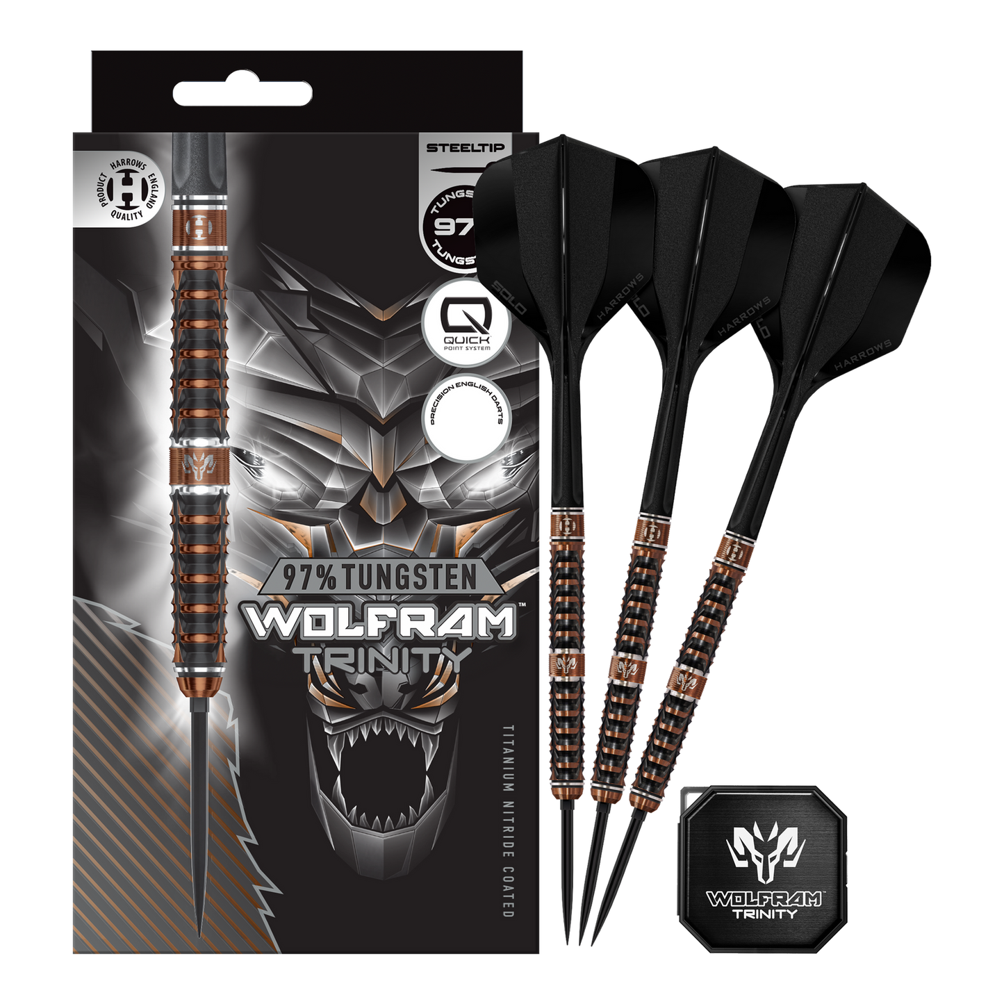 Harrows Wolfram Trinity Quick Point Steeldarts
