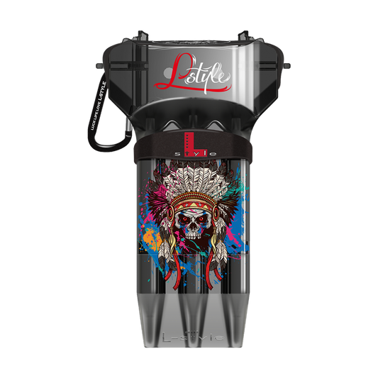 L-Style Krystal One Chief Skull Clear Black Dartcase